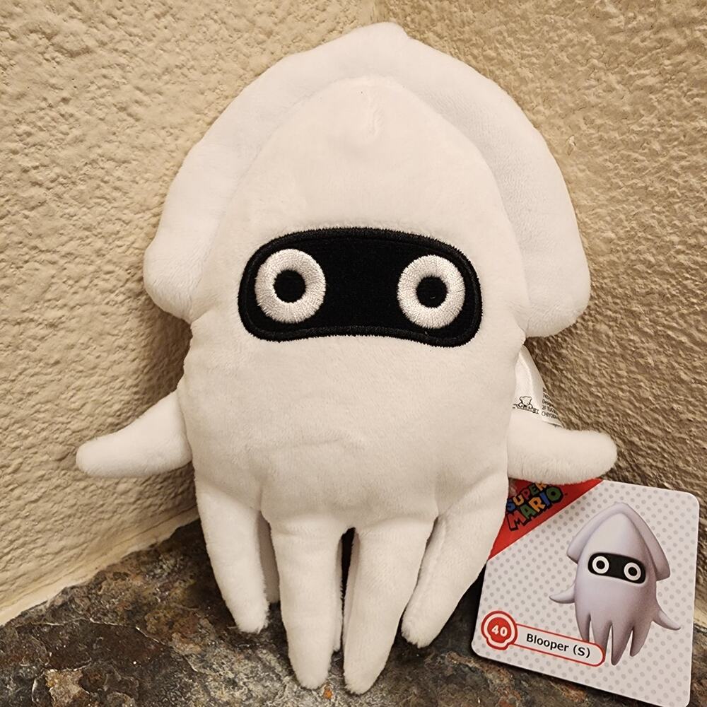 Plush - Blooper 7 inch (NEW) - Super Mario - Nintendo